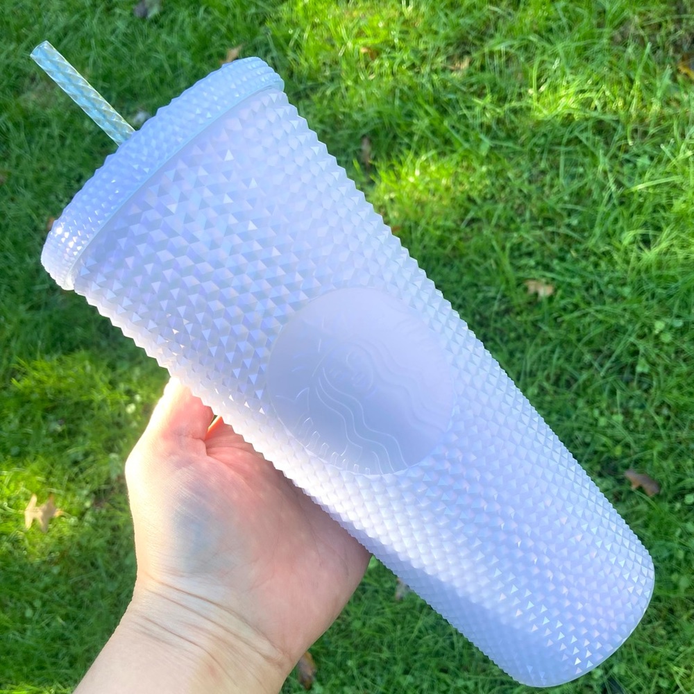 STARBUCKS 2021 Icy White Studded Tumbler Cold Cup